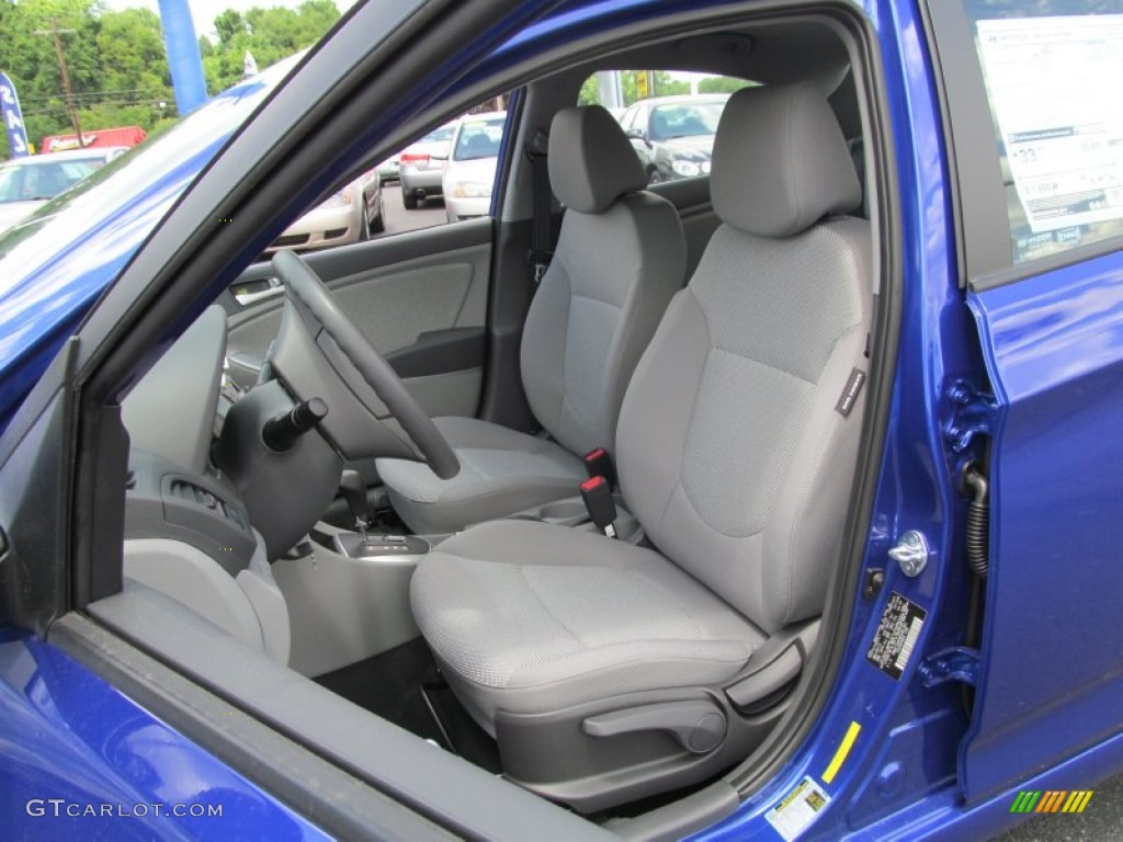 Gray Interior 2013 Hyundai Accent GLS 4 Door Photo #67192043