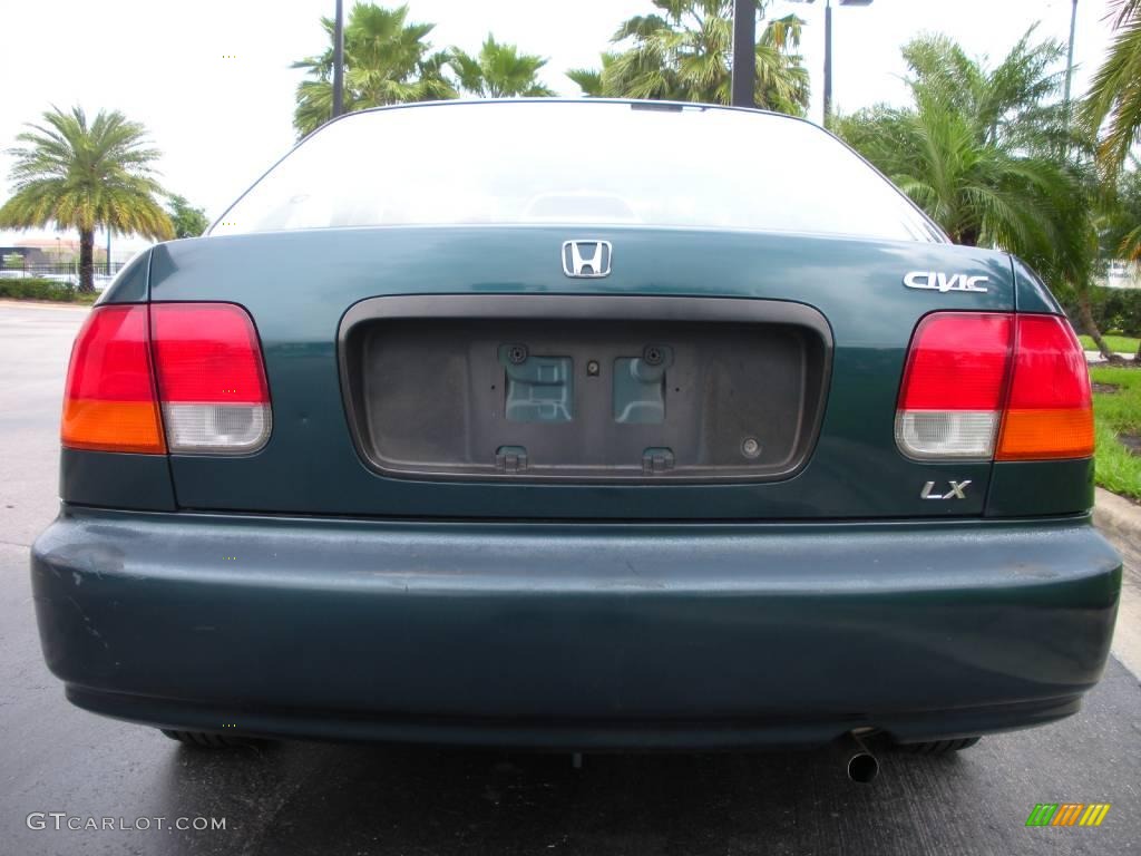 1996 Civic LX Sedan - Dark Green Pearl Metallic / Beige photo #7