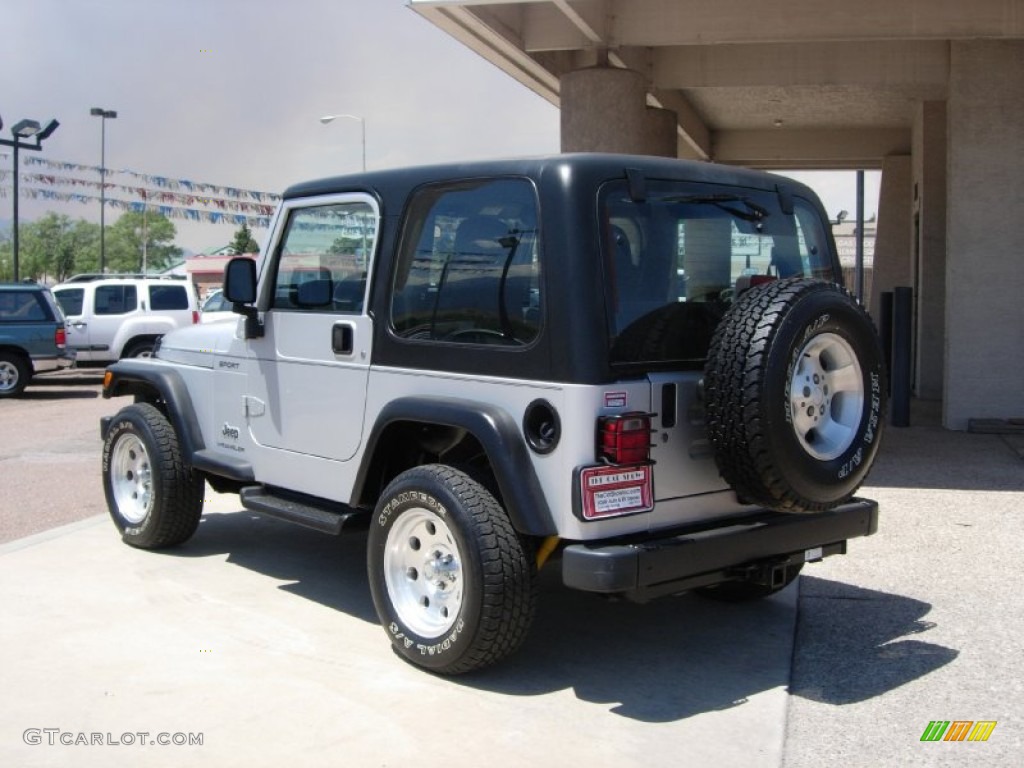 2003 Wrangler Sport 4x4 - Bright Silver Metallic / Dark Slate Gray photo #9