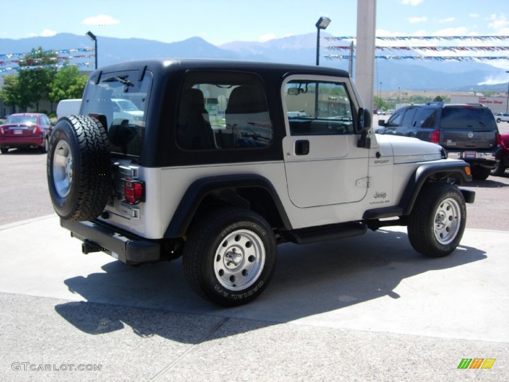 2003 Wrangler Sport 4x4 - Bright Silver Metallic / Dark Slate Gray photo #12