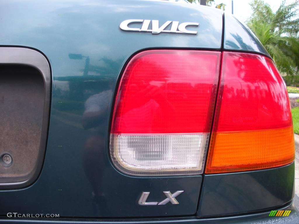 1996 Civic LX Sedan - Dark Green Pearl Metallic / Beige photo #9