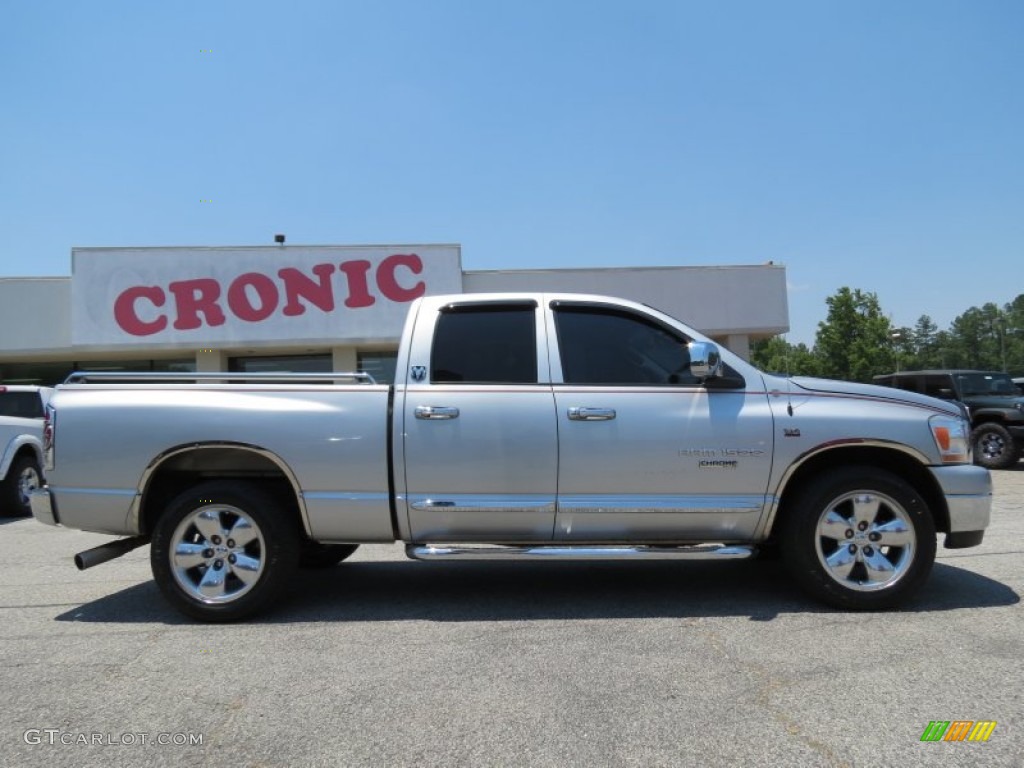 2006 Ram 1500 SLT Quad Cab - Bright Silver Metallic / Medium Slate Gray photo #8