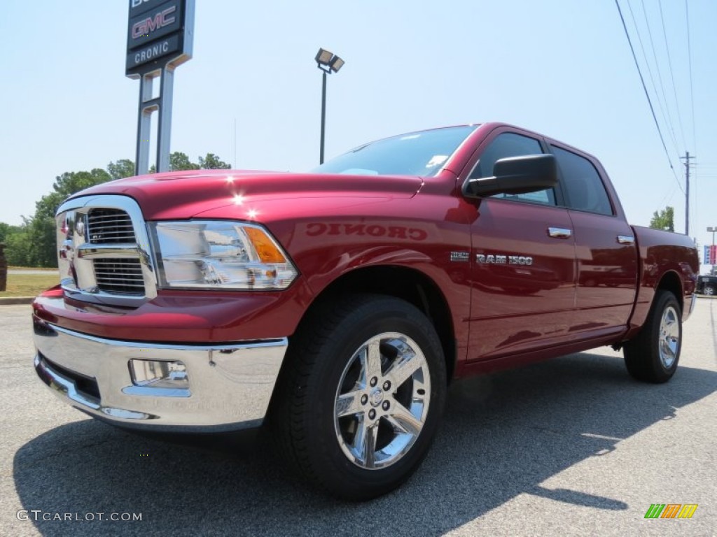 2012 Ram 1500 Big Horn Crew Cab - Deep Cherry Red Crystal Pearl / Dark Slate Gray photo #3