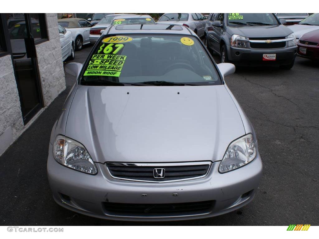 1999 Civic EX Sedan - Vogue Silver Metallic / Gray photo #2