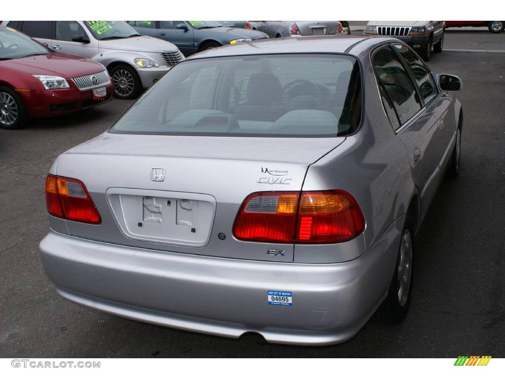 1999 Civic EX Sedan - Vogue Silver Metallic / Gray photo #4