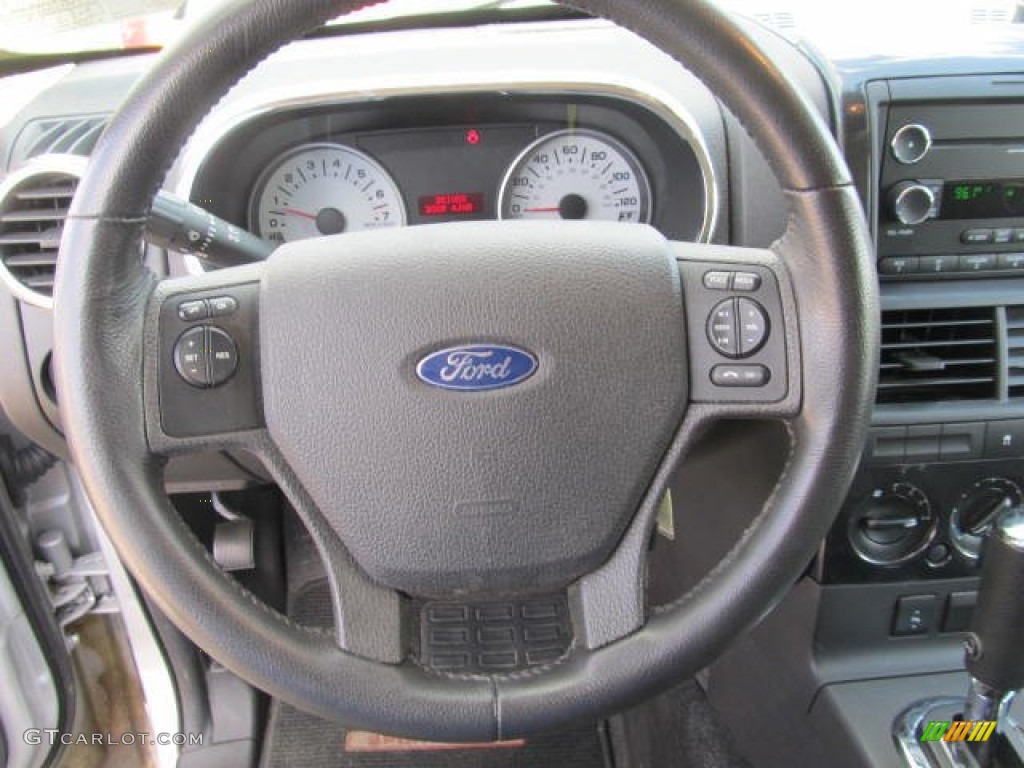 2010 Ford Explorer Sport Trac XLT 4x4 Charcoal Black Steering Wheel Photo #67203108