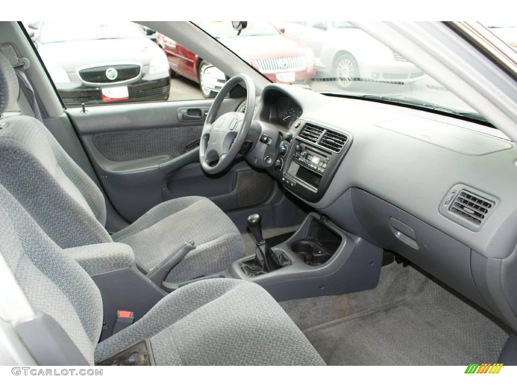 1999 Civic EX Sedan - Vogue Silver Metallic / Gray photo #12