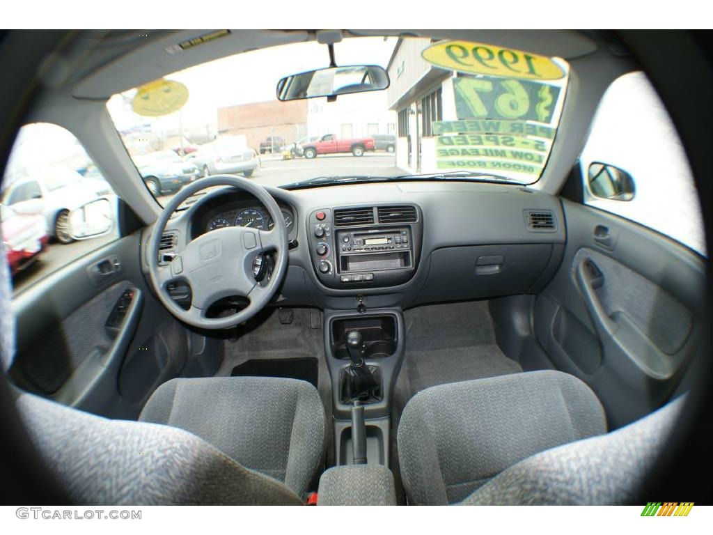 1999 Civic EX Sedan - Vogue Silver Metallic / Gray photo #13