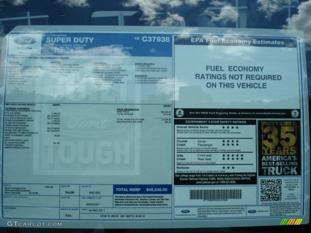 2012 F250 Super Duty XL Crew Cab 4x4 - Oxford White / Steel photo #19