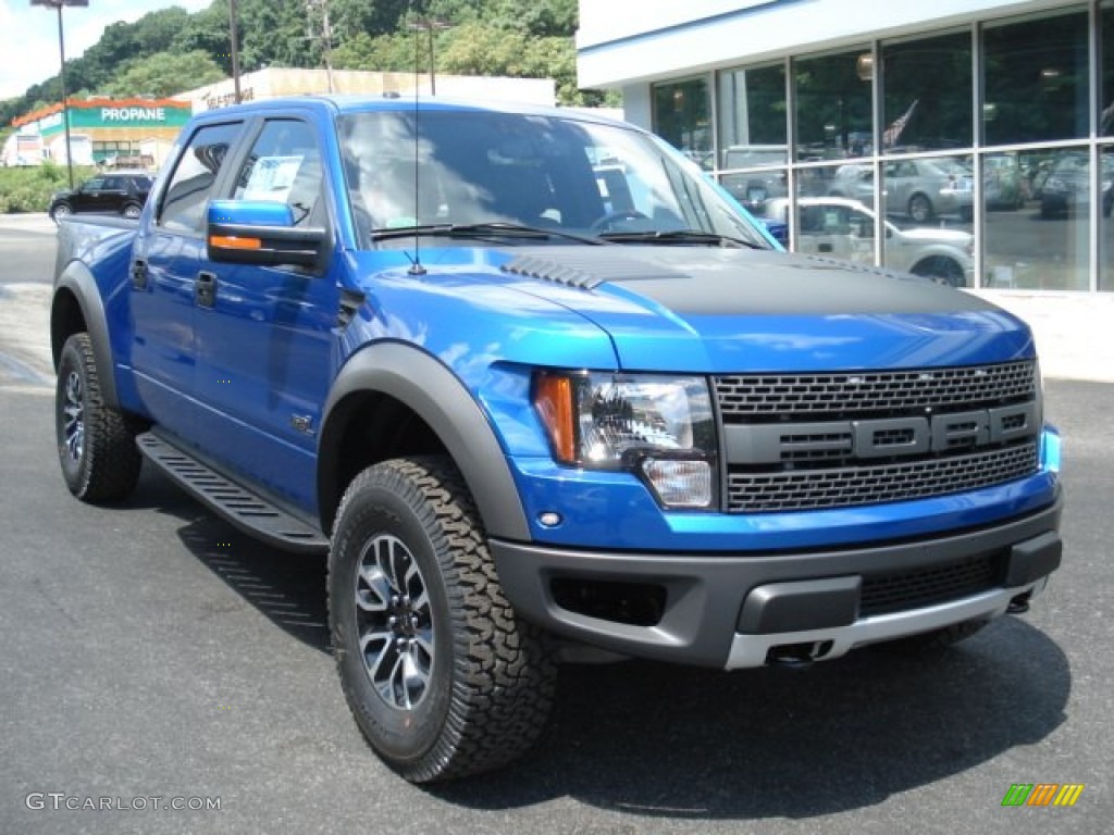 Blue Flame Metallic 2012 Ford F150 SVT Raptor SuperCrew 4x4 Exterior Photo #67205679