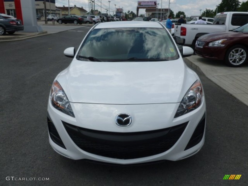 2011 MAZDA3 i Touring 4 Door - Crystal White Pearl Mica / Black photo #2