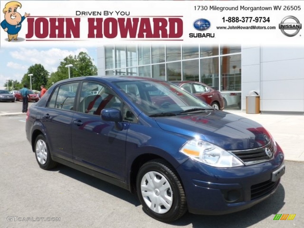 2011 Versa 1.8 S Sedan - Blue Onyx Metallic / Charcoal photo #1