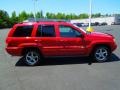 2002 Inferno Red Tinted Pearlcoat Jeep Grand Cherokee Overland 4x4  photo #6