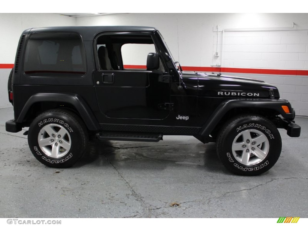 2003 Wrangler Rubicon 4x4 - Black Clearcoat / Khaki photo #3