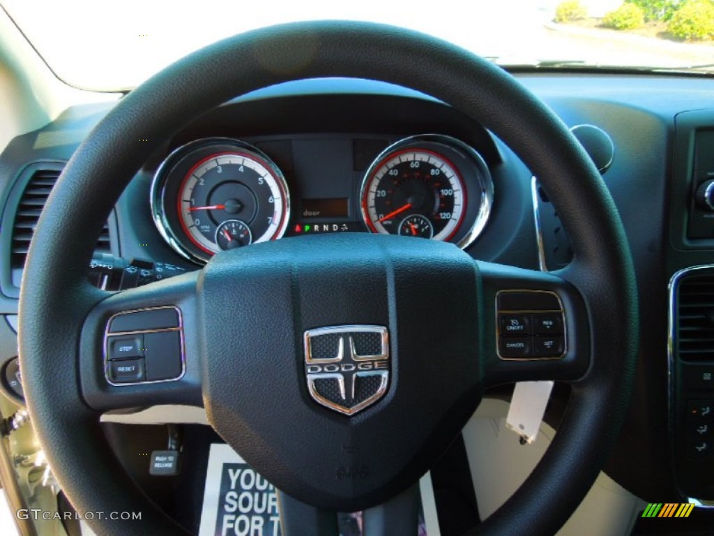 2012 Grand Caravan SE - Stone White / Black/Light Graystone photo #13