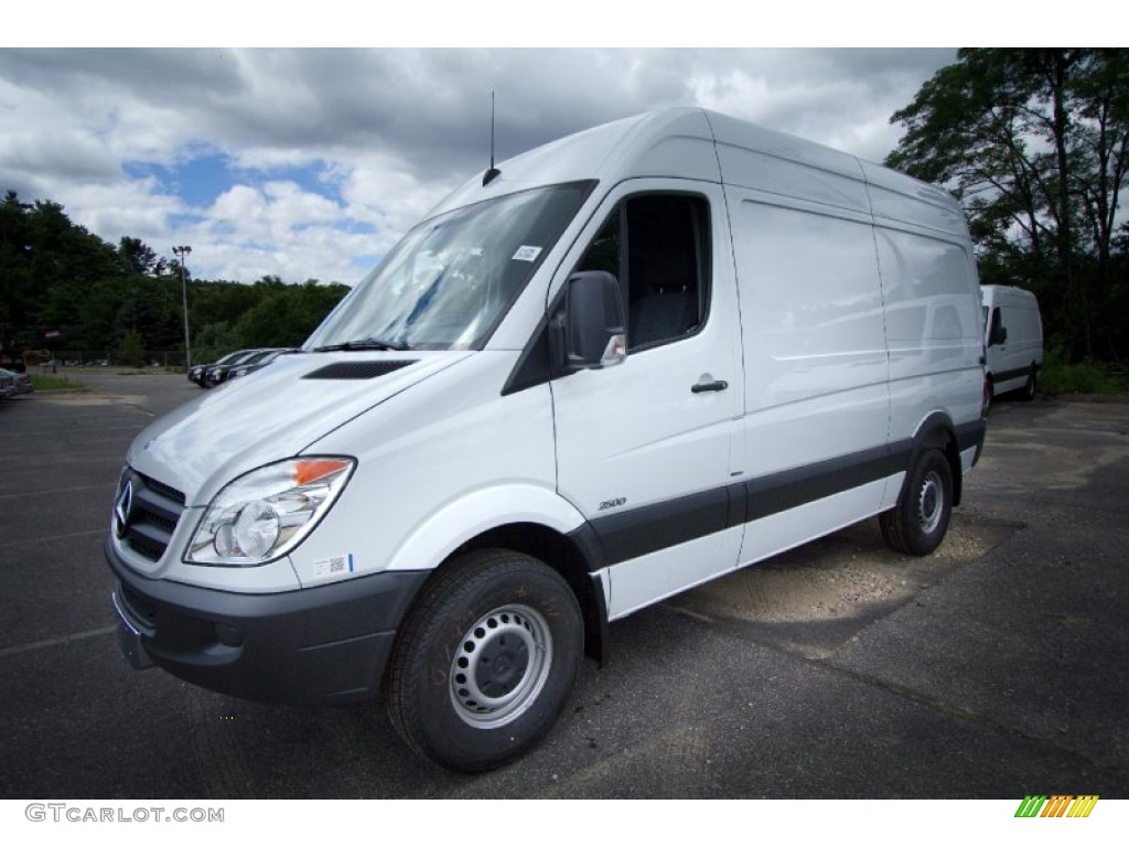 2012 Sprinter 2500 High Roof Cargo Van - Arctic White / Lima Black Fabric photo #1