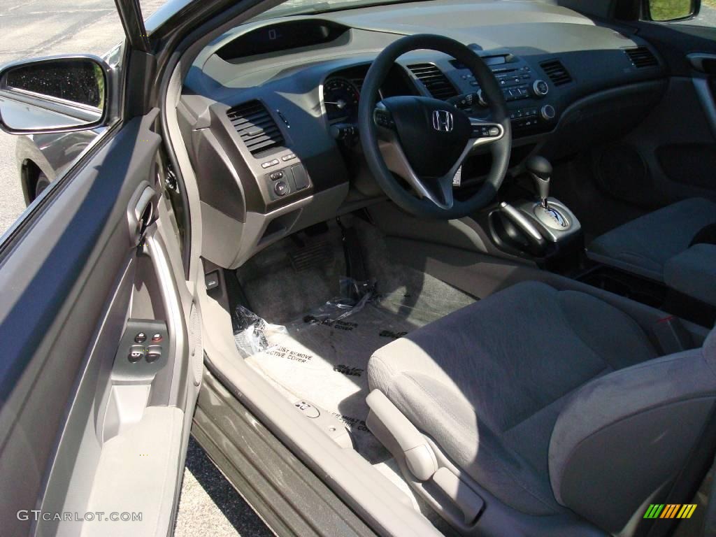2006 Civic EX Coupe - Galaxy Gray Metallic / Gray photo #12