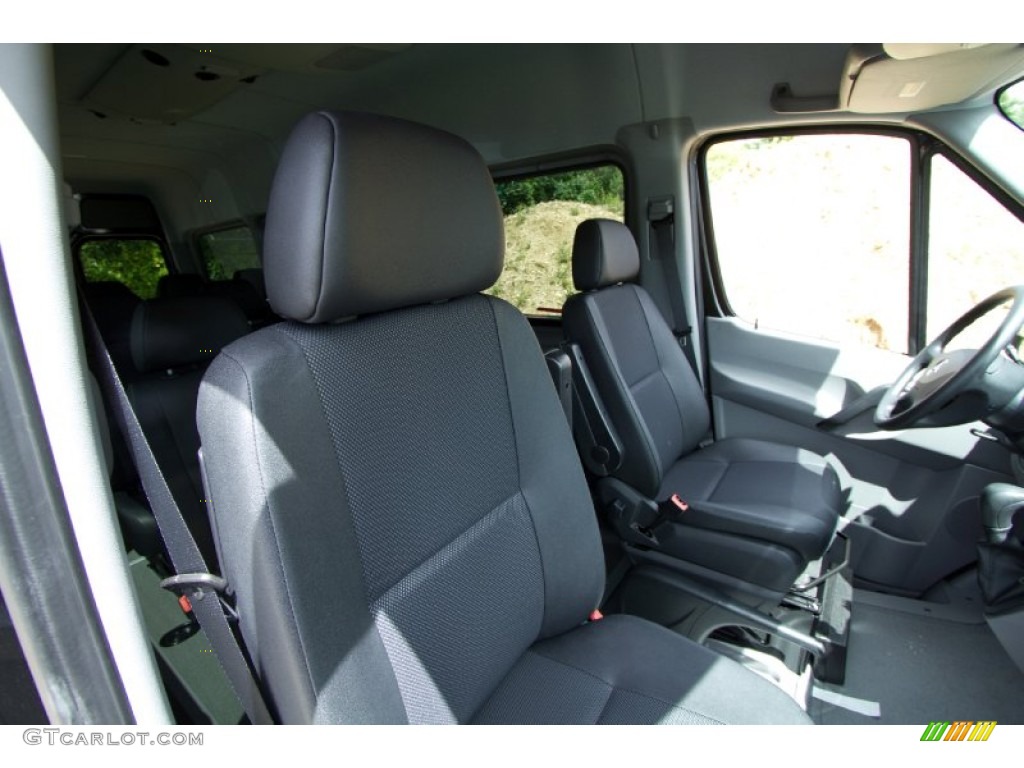 Black Leatherette Interior 2012 Mercedes-Benz Sprinter 2500 High Roof Passenger Van Photo #67216862