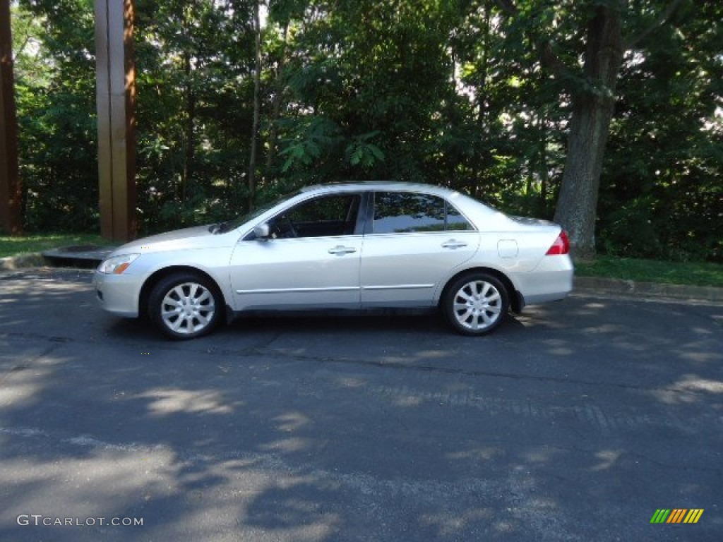 2006 Accord LX V6 Sedan - Alabaster Silver Metallic / Black photo #4