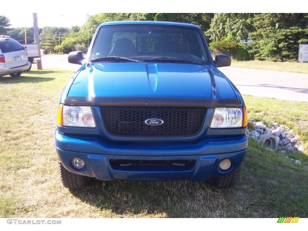 2001 Ranger Edge SuperCab 4x4 - Bright Island Blue Metallic / Dark Graphite photo #2