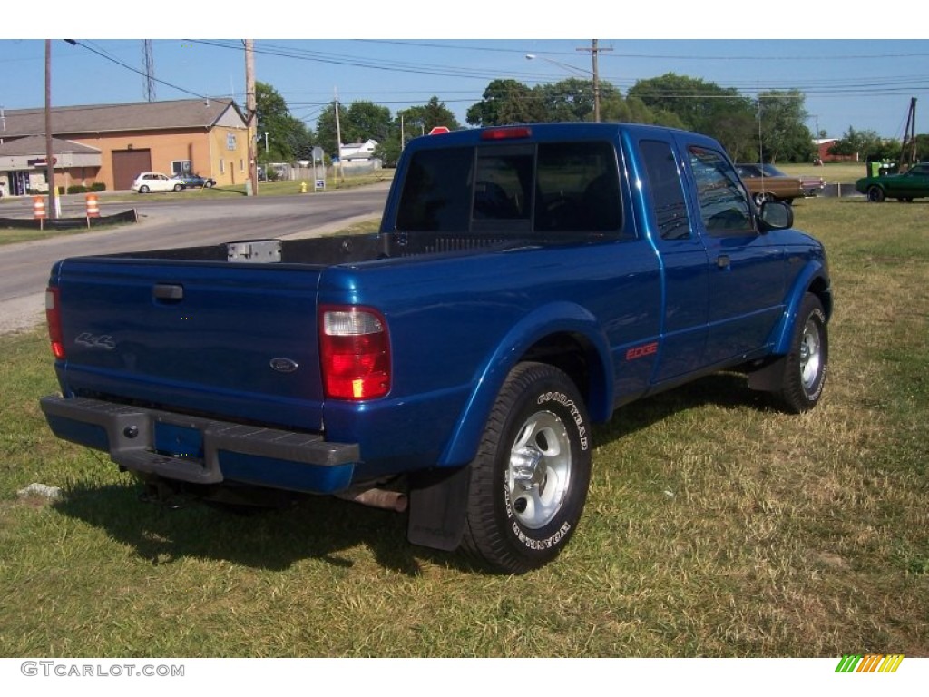 2001 Ranger Edge SuperCab 4x4 - Bright Island Blue Metallic / Dark Graphite photo #3