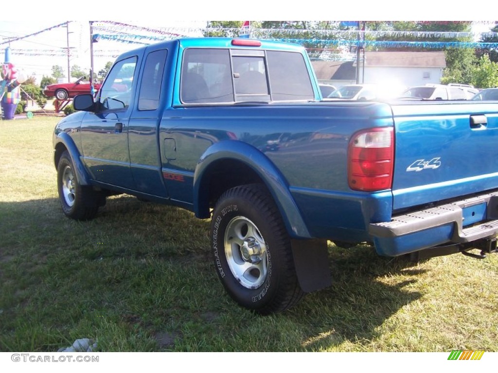 2001 Ranger Edge SuperCab 4x4 - Bright Island Blue Metallic / Dark Graphite photo #5