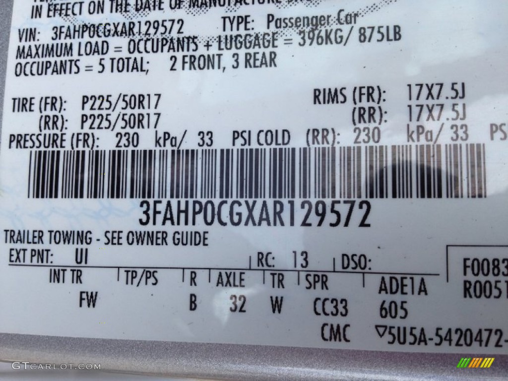2010 Fusion SEL V6 AWD - Brilliant Silver Metallic / Charcoal Black photo #29