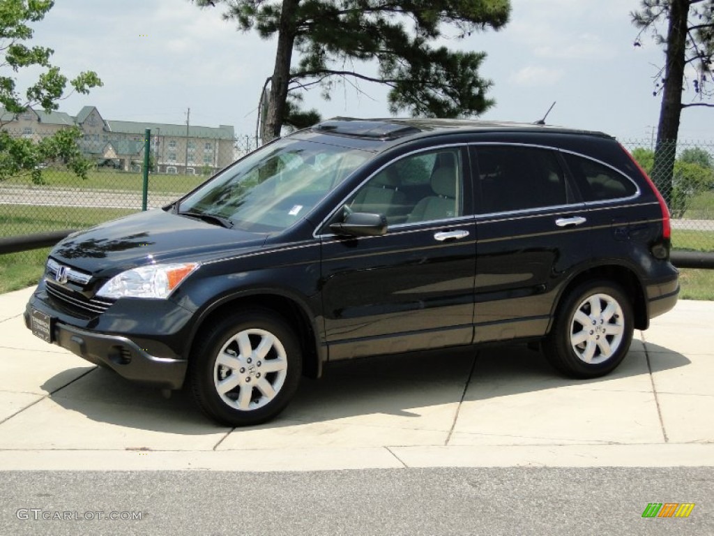 2008 CR-V EX - Nighthawk Black Pearl / Ivory photo #9