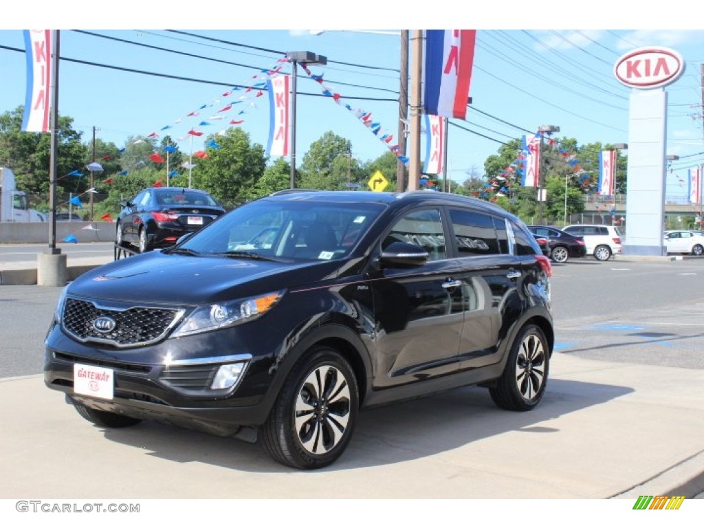 2011 Sportage SX AWD - Black Cherry / Black photo #1