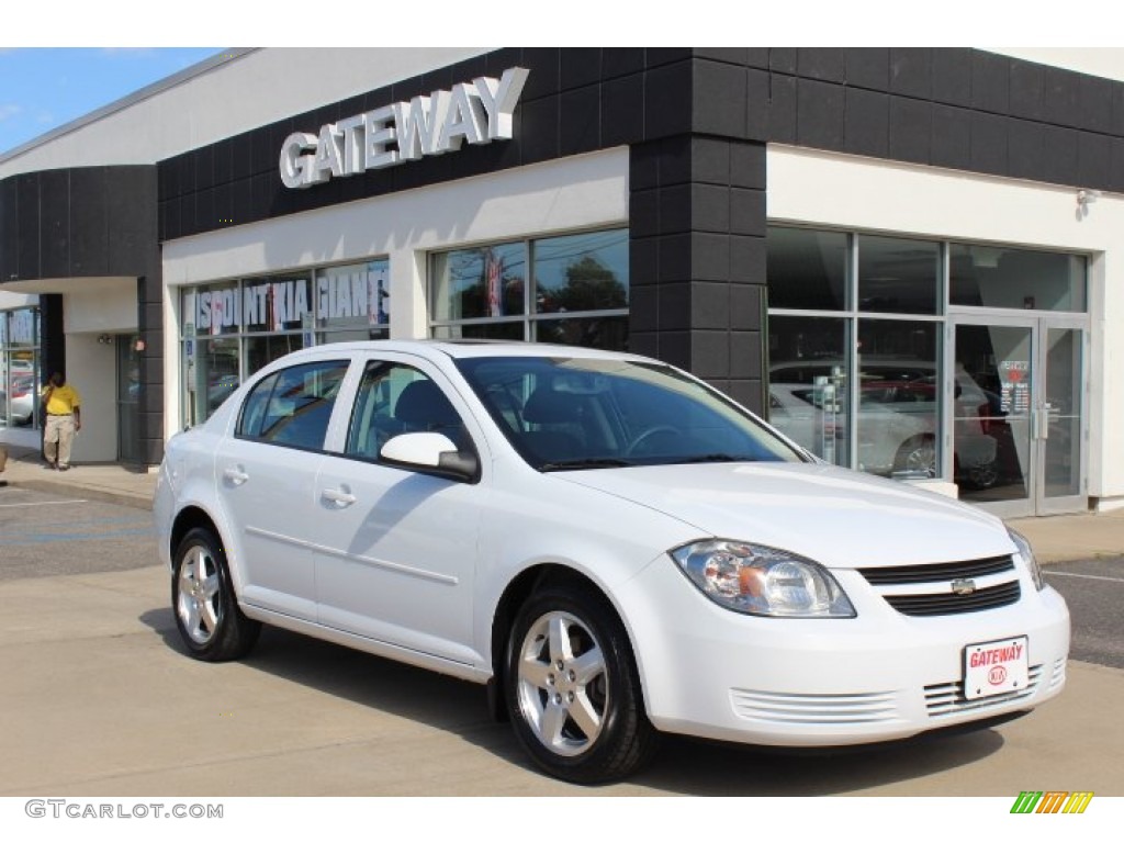 2010 Cobalt LT Sedan - Summit White / Gray photo #3