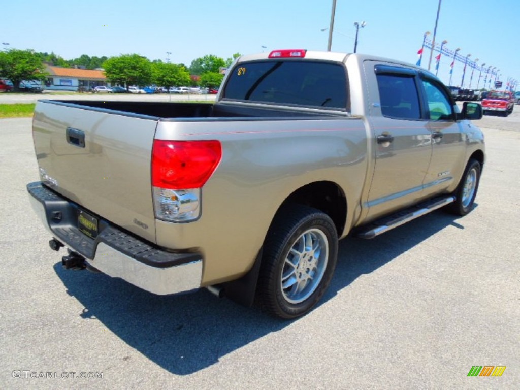 2008 Tundra SR5 CrewMax - Desert Sand Mica / Black photo #6