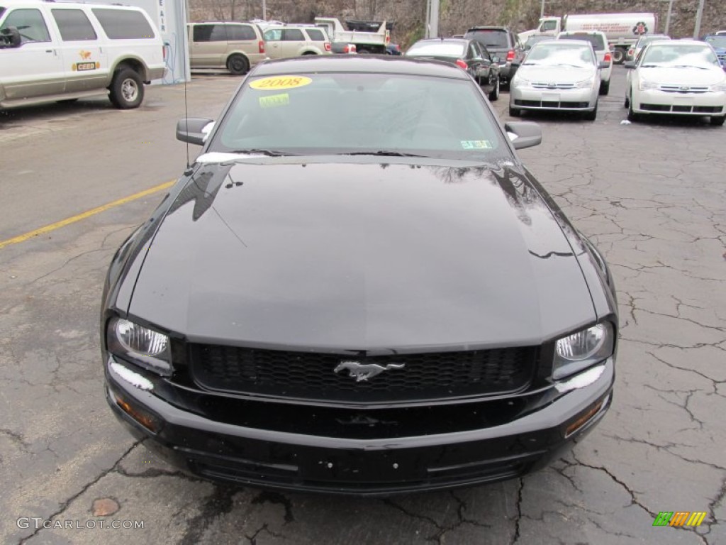 2008 Mustang V6 Deluxe Coupe - Black / Dark Charcoal photo #4