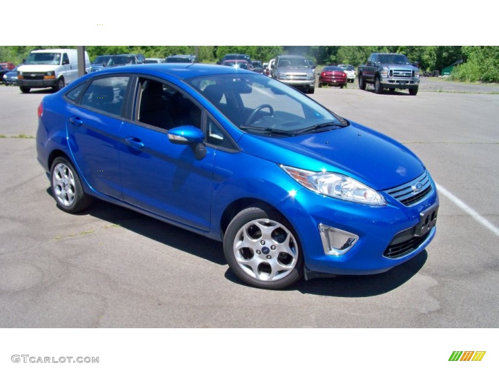 Blue Flame Metallic 2011 Ford Fiesta SEL Sedan Exterior Photo #67225443