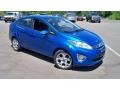 2011 Blue Flame Metallic Ford Fiesta SEL Sedan  photo #3