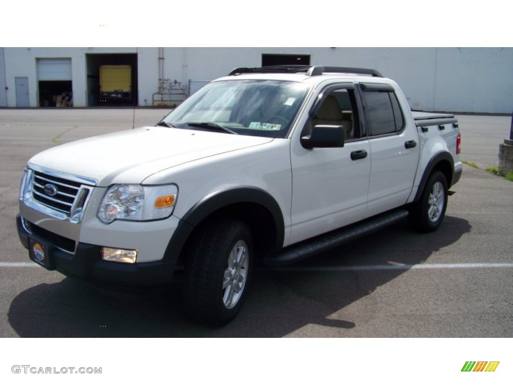 White Suede Ford Explorer Sport Trac