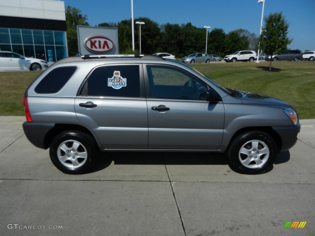 2007 Sportage LX - Steel Silver / Black photo #2