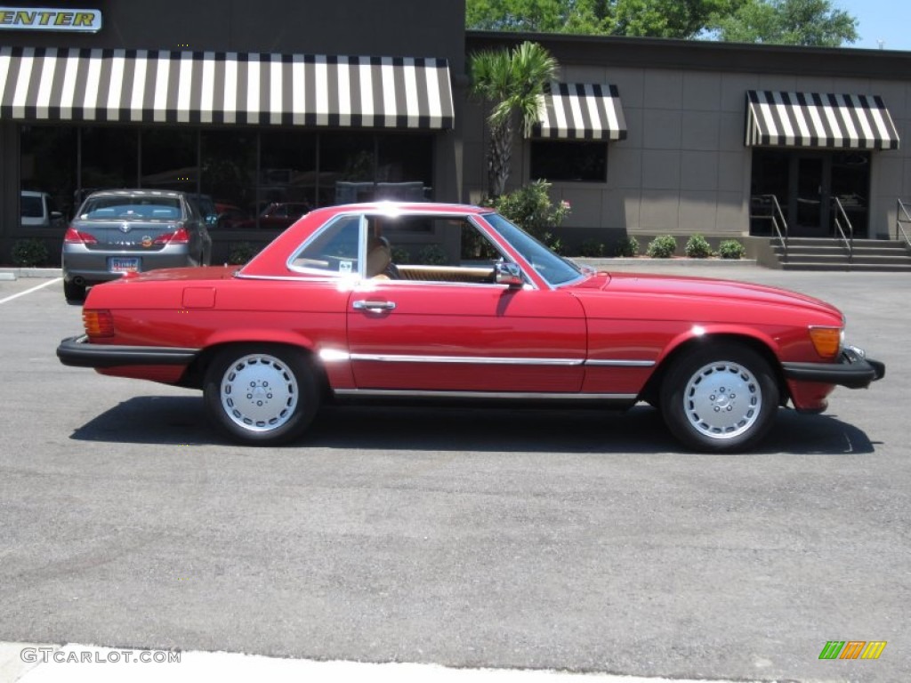 Signal Red 1989 Mercedes-Benz SL Class 560 SL Roadster Exterior Photo #67226322