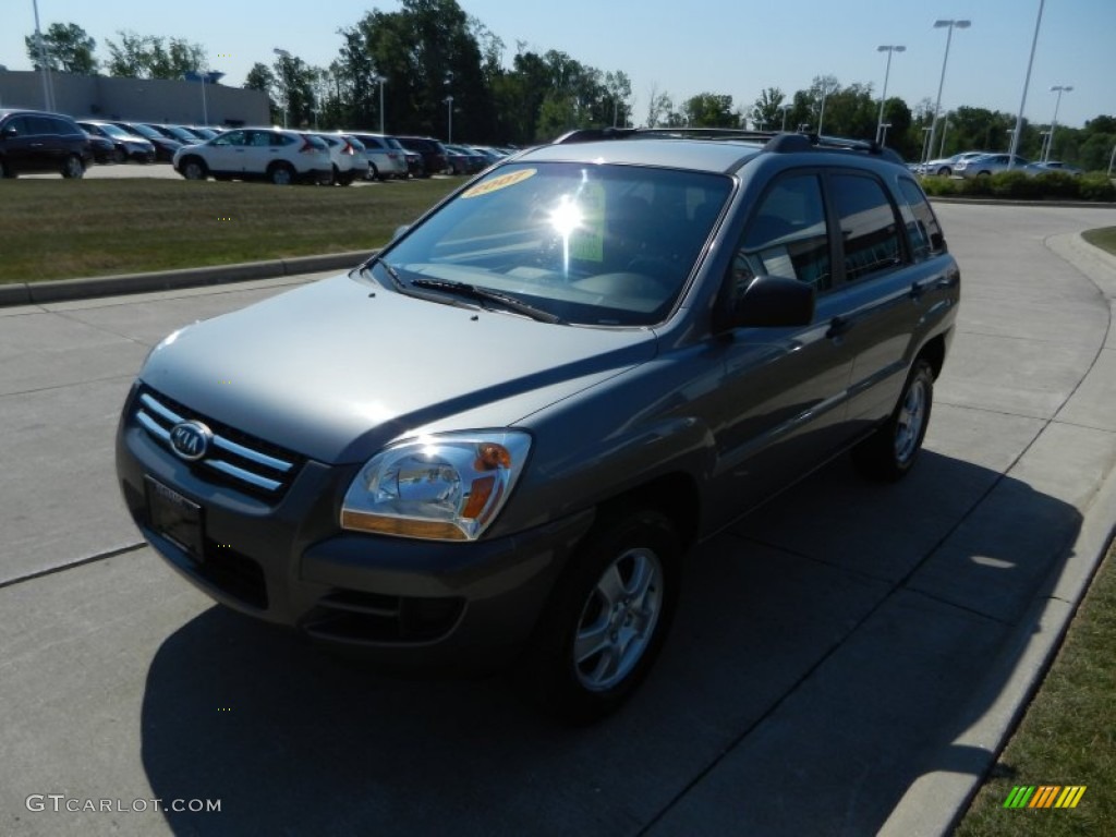 2007 Sportage LX - Steel Silver / Black photo #7