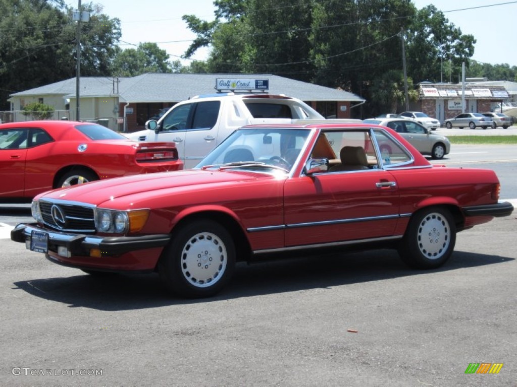 Signal Red 1989 Mercedes-Benz SL Class 560 SL Roadster Exterior Photo #67226391
