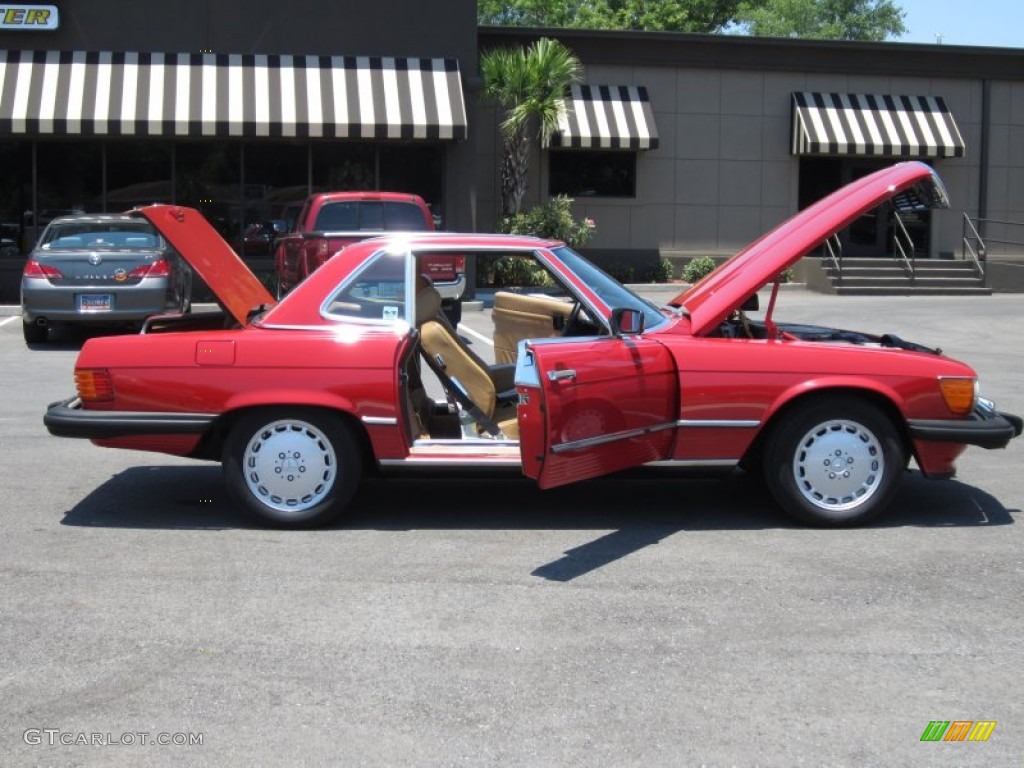 Signal Red 1989 Mercedes-Benz SL Class 560 SL Roadster Exterior Photo #67226463