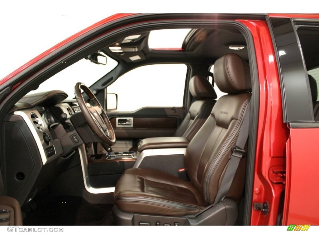 2010 F150 Platinum SuperCrew 4x4 - Red Candy Metallic / Sienna Brown Leather/Black photo #18