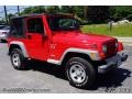 2002 Flame Red Jeep Wrangler X 4x4  photo #4