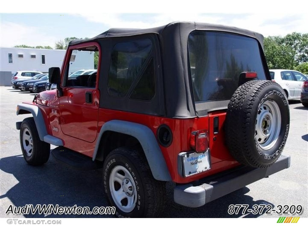 2002 Wrangler X 4x4 - Flame Red / Agate Black photo #8