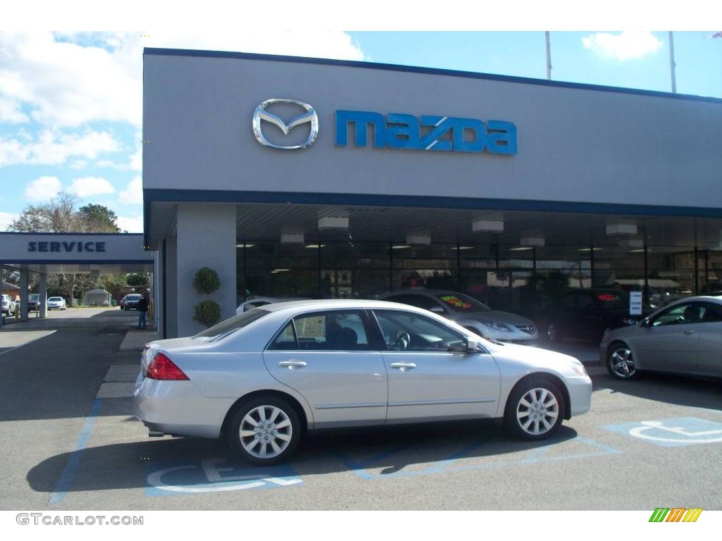 2007 Accord SE V6 Sedan - Alabaster Silver Metallic / Black photo #1