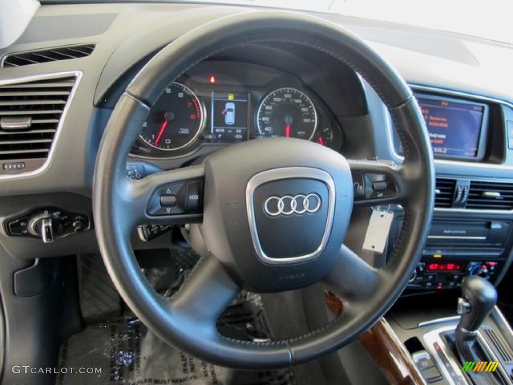 2009 Audi Q5 3.2 Premium Plus quattro Black Steering Wheel Photo #67230150
