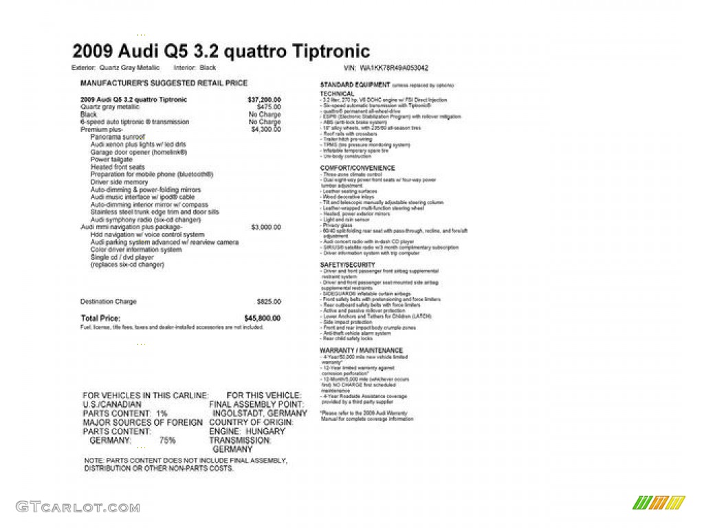 2009 Q5 3.2 Premium Plus quattro - Quartz Gray Metallic / Black photo #21