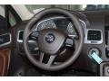 Saddle Brown 2012 Volkswagen Touareg VR6 FSI Lux 4XMotion Steering Wheel