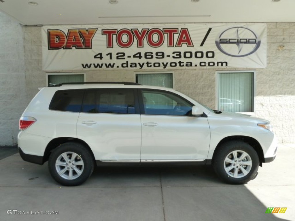 2012 Highlander V6 4WD - Blizzard White Pearl / Sand Beige photo #1