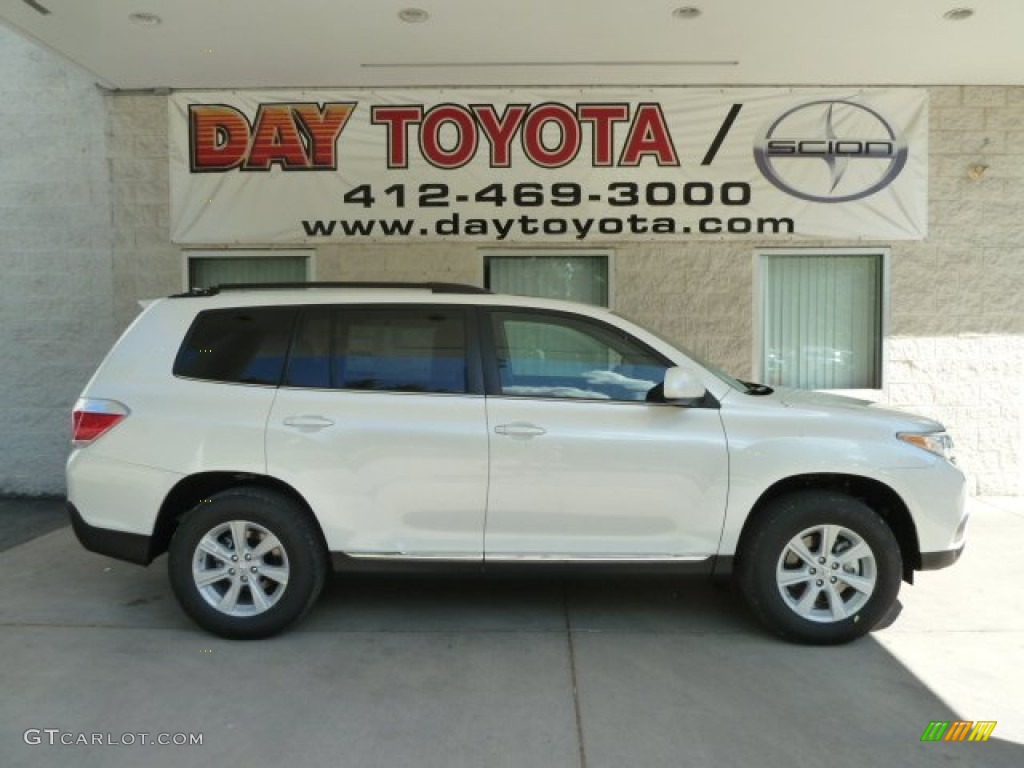 2012 Highlander SE 4WD - Blizzard White Pearl / Black photo #1