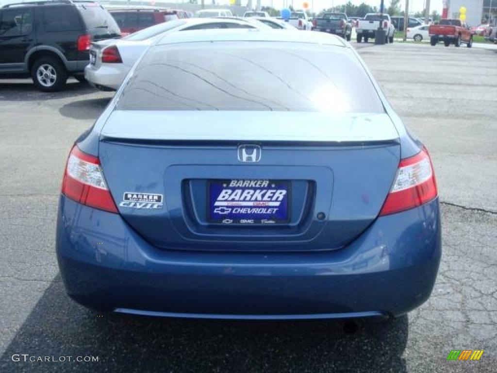 2007 Civic LX Coupe - Atomic Blue Metallic / Gray photo #7